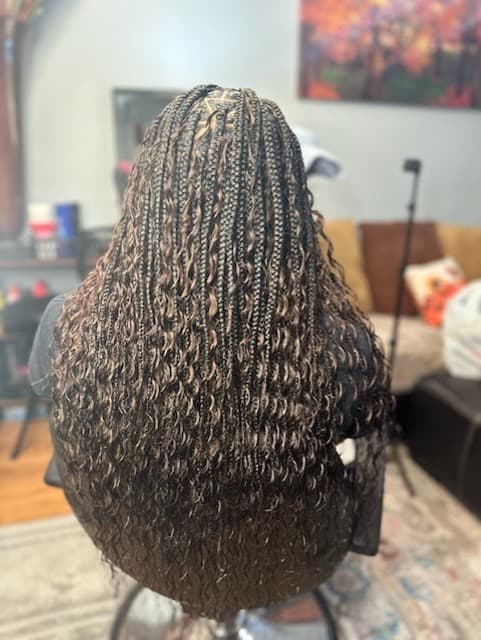 Boho curl back view by BraidsByLo